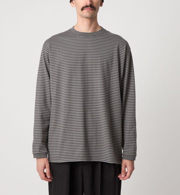 STEVEN ALAN「＜Steven Alan＞ オーガニックコットン アソート ボーダー ロングスリーブ Tシャツ BOLD」|Tシャツ・カットソー|