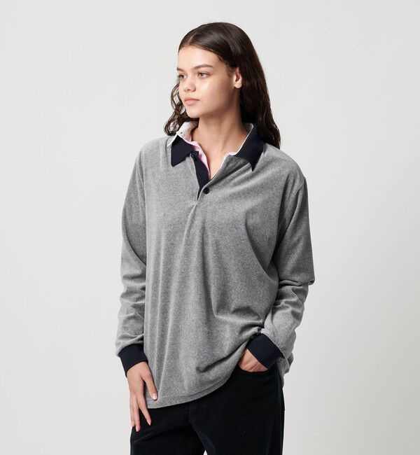 ATTISESSION「＜ATTISESSION＞ベロア ポロシャツ」|ポロシャツ|