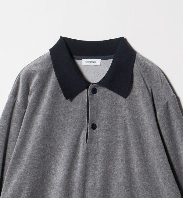 ATTISESSION「＜ATTISESSION＞ベロア ポロシャツ」|ポロシャツ|