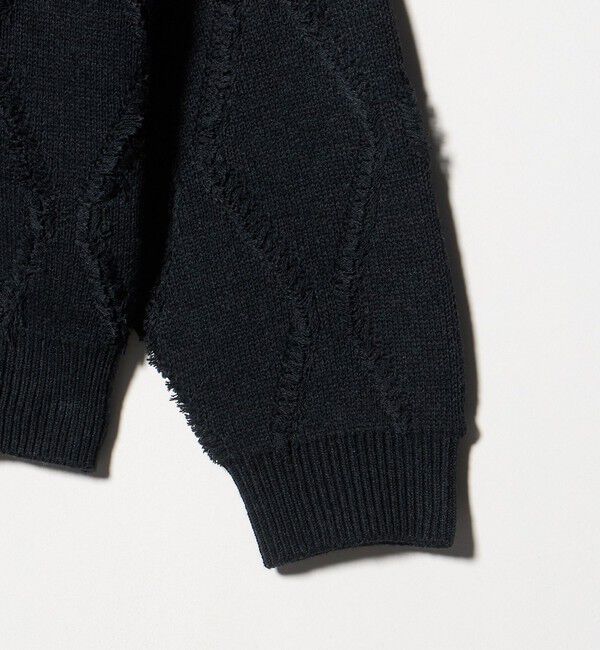 BEAUTY&YOUTH UNITED ARROWS「フリンジ パターン クルーネック ニット」|ニット・セーター|