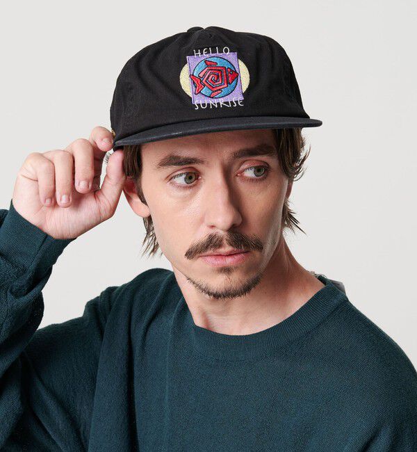 BEAUTY&YOUTH UNITED ARROWS「＜HELLO SUNRISE＞フィッシュ ロゴ リラックス フィット 5パネル キャップ」|キャップ・キャスケット|BLACK