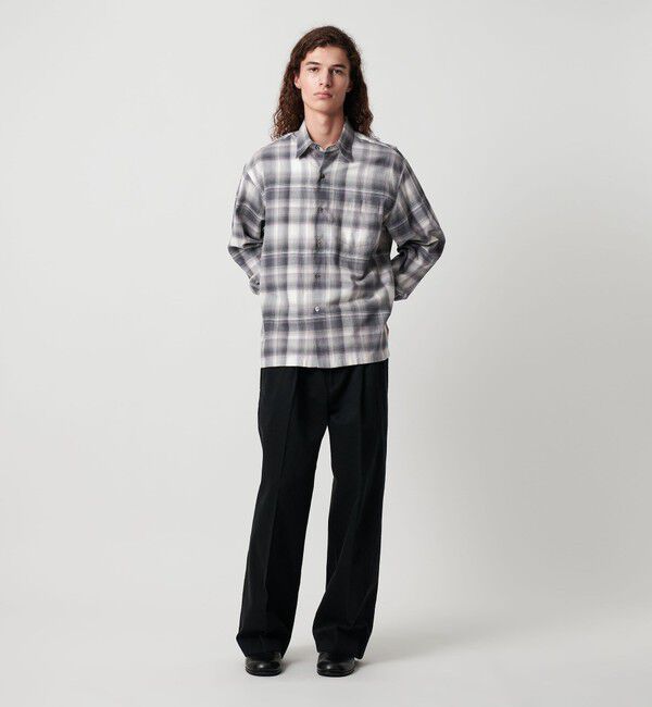 MONKEY TIME「ブラッシュド オンブレ チェック シャツ」|シャツ・ブラウス|