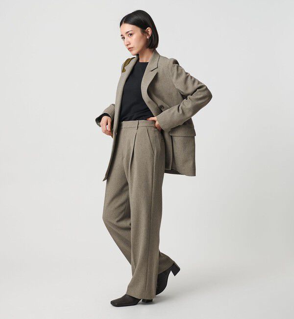 BEAUTY&YOUTH UNITED ARROWS「ポリエステルブレンド バックゴムストレートパンツ」|スラックス|