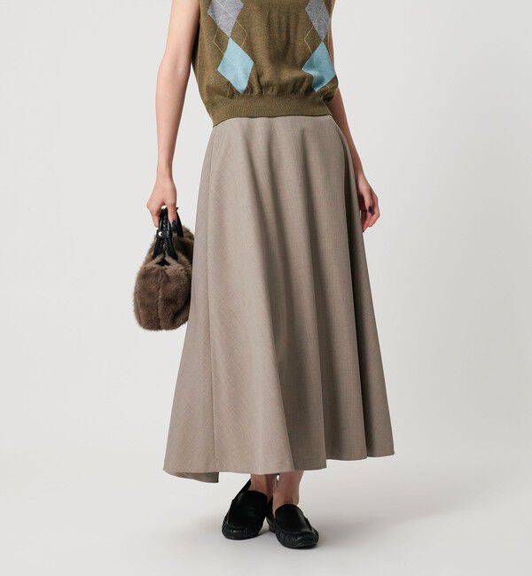 BEAUTY&YOUTH UNITED ARROWS「ポリエステルツイル サーキュラースカート ウォッシャブル」|フレア|