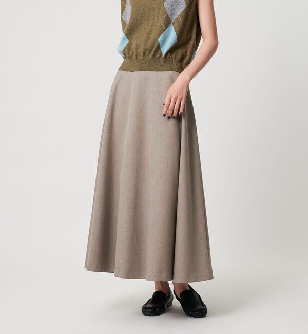 BEAUTY&YOUTH UNITED ARROWS「ポリエステルツイル サーキュラースカート ウォッシャブル」|フレア|