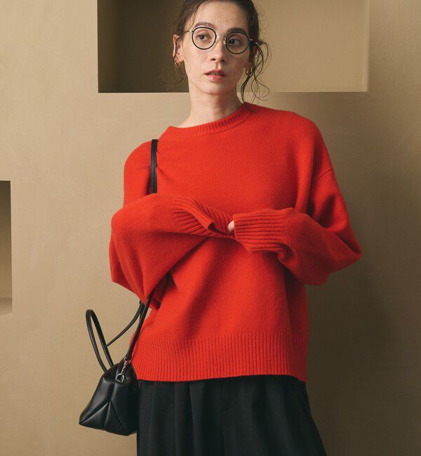 BEAUTY&YOUTH UNITED ARROWS「ウールカシミヤ アクア クルーネックニット」|ニット・セーター|ORANGE