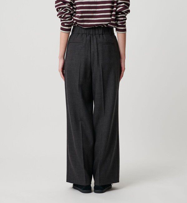 BEAUTY&YOUTH UNITED ARROWS「【WEB限定 Wardrobe DAILY MINIMAL】ウールライクメランジ ワイドパンツ ウォッシャブル」|スラックス|