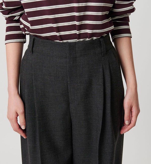 BEAUTY&YOUTH UNITED ARROWS「【WEB限定 Wardrobe DAILY MINIMAL】ウールライクメランジ ワイドパンツ ウォッシャブル」|スラックス|