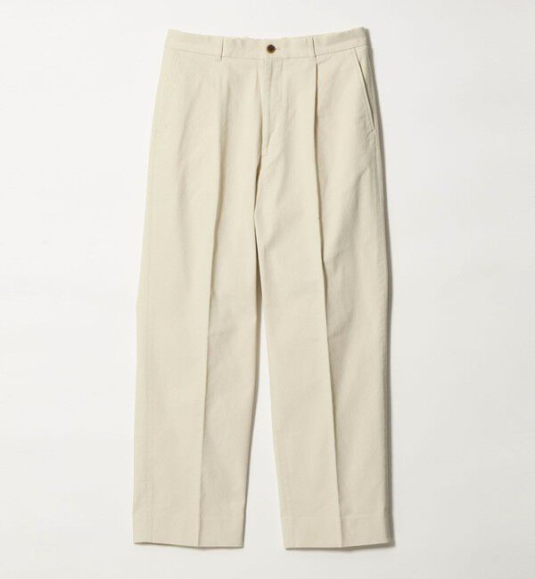 STEVEN ALAN「＜Steven Alan＞ ブラッシュド コットン アウト ワンプリーツ スラックス」|チノ|