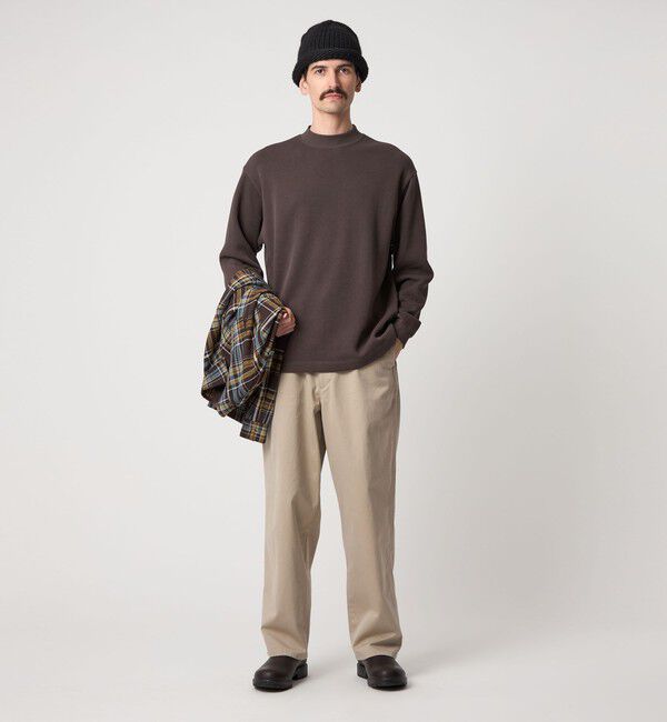 STEVEN ALAN「＜Steven Alan＞ ダブルフェイス モックネック カットソー BOLD」|Tシャツ・カットソー|