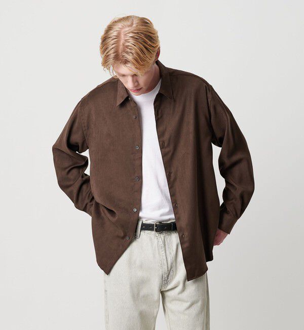 BEAUTY&YOUTH UNITED ARROWS「スエード タッチ レギュラー シャツ FORM型」|シャツ・ブラウス|