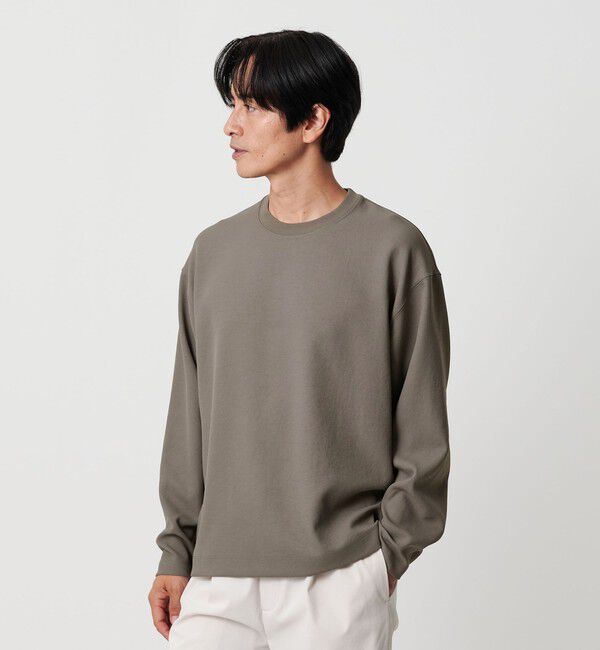 BEAUTY&YOUTH UNITED ARROWS「FUSION TWL フィッシュスリーブ クルーネック カットソー」|Tシャツ・カットソー|MD.GRAY