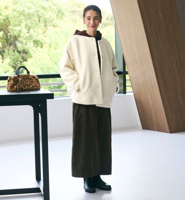 BEAUTY&YOUTH UNITED ARROWS「ブークレ ノーカラーブルゾン」|ブルゾン・スタジャン|