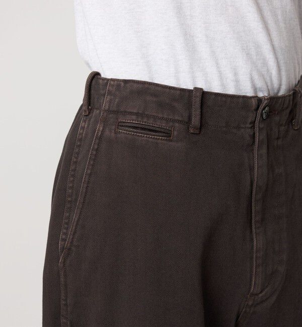 STEVEN ALAN「＜Steven Alan＞ ツイル ガーメントダイ アーミー ノープリーツ トラウザーズ」|チノ|