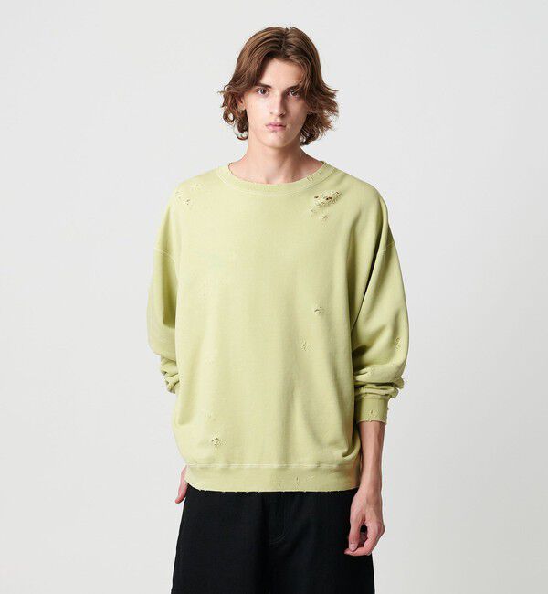 MONKEY TIME「フレンチテリー ディストレスト クルーネック」|Tシャツ・カットソー|