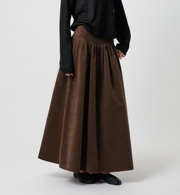 ATTISESSION「＜ATTISESSION＞コーデュロイ ロング スカート」|スカート|