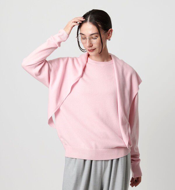 BEAUTY&YOUTH UNITED ARROWS「ウールカシミヤ クルーネックニット＆ストール ウォッシャブル」|ニット・セーター|