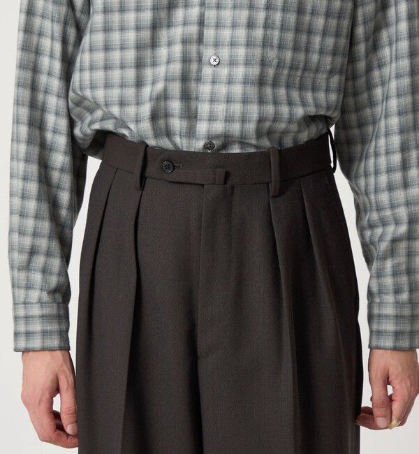 STEVEN ALAN「＜Steven Alan＞ ヴィンテージツイル インツープリーツ ドレス トラウザーズ」|スラックス|
