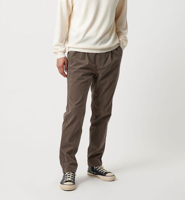 BEAUTY&YOUTH UNITED ARROWS「トリコット コーデュロイ 1プリーツ イージーパンツ NO.5 ストレッチ」|チノ|