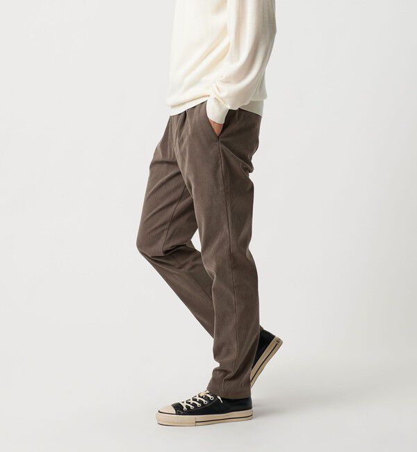BEAUTY&YOUTH UNITED ARROWS「トリコット コーデュロイ 1プリーツ イージーパンツ NO.5 ストレッチ」|チノ|