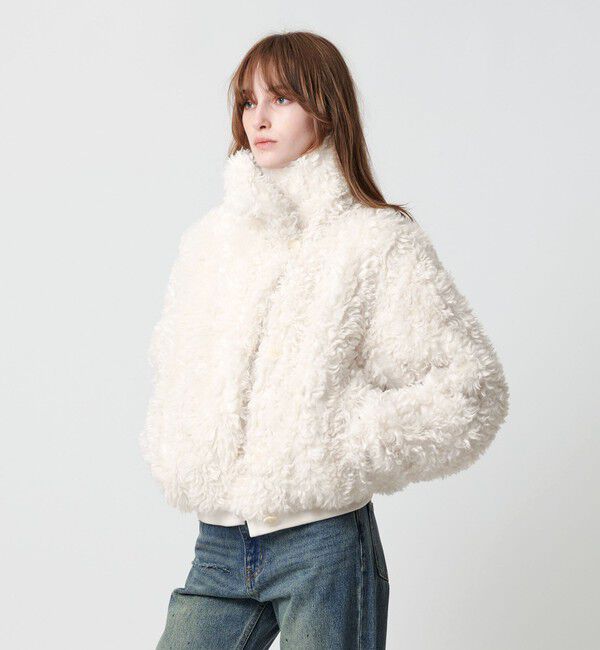 ATTISESSION「＜ATTISESSION＞フラッフィー ブルゾン」|その他|OFF WHITE
