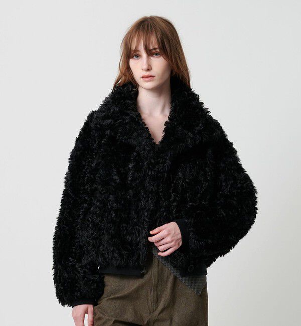 ATTISESSION「＜ATTISESSION＞フラッフィー ブルゾン」|その他|BLACK