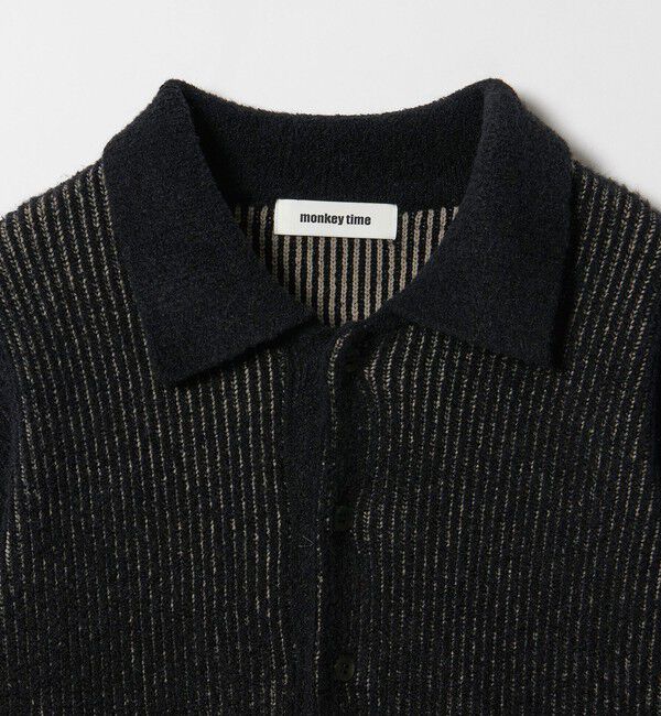 MONKEY TIME「ループヤーン プレーティング ポロシャツ」|ニット・セーター|