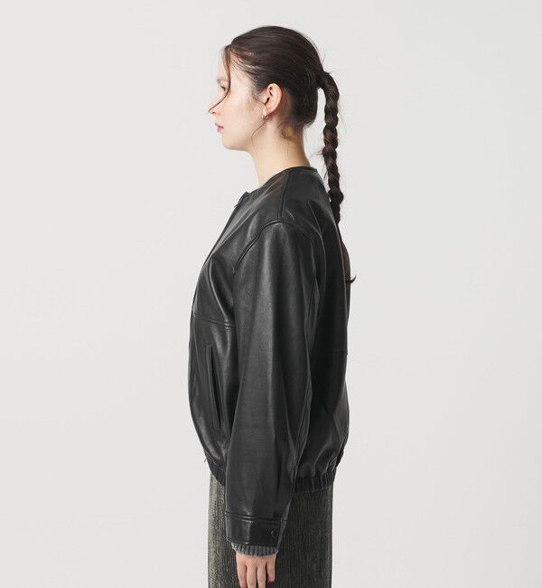 BEAUTY&YOUTH UNITED ARROWS「シープレザー ノーカラージップブルゾン」|その他|