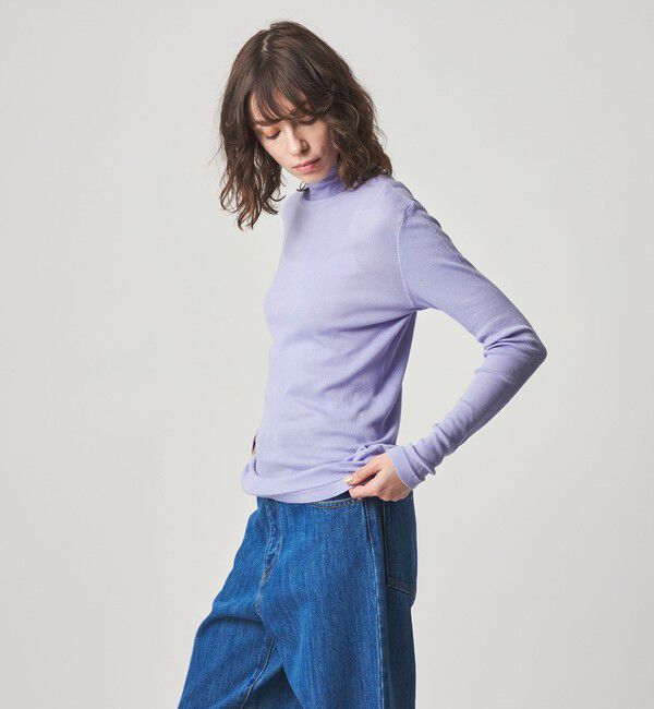 STEVEN ALAN「＜Steven Alan＞コットン シルク リブ タートルネック プルオーバー」|Tシャツ・カットソー|