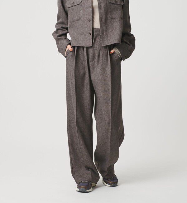 BEAUTY&YOUTH UNITED ARROWS「【WEB限定】ポリエステル タックワイドパンツ ウォッシャブル」|その他|MD.BROWN