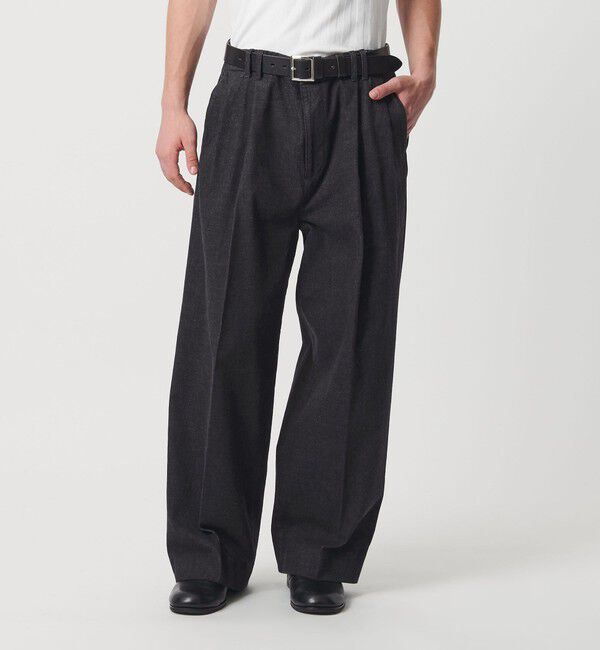 MONKEY TIME「エイジレス デニム 2P ワイド ストレート パンツ」|チノ|