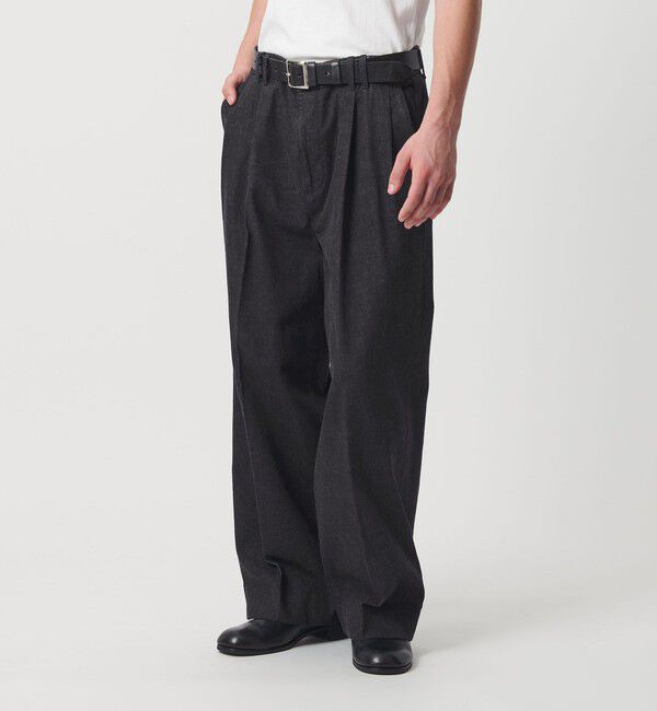 MONKEY TIME「エイジレス デニム 2P ワイド ストレート パンツ」|チノ|