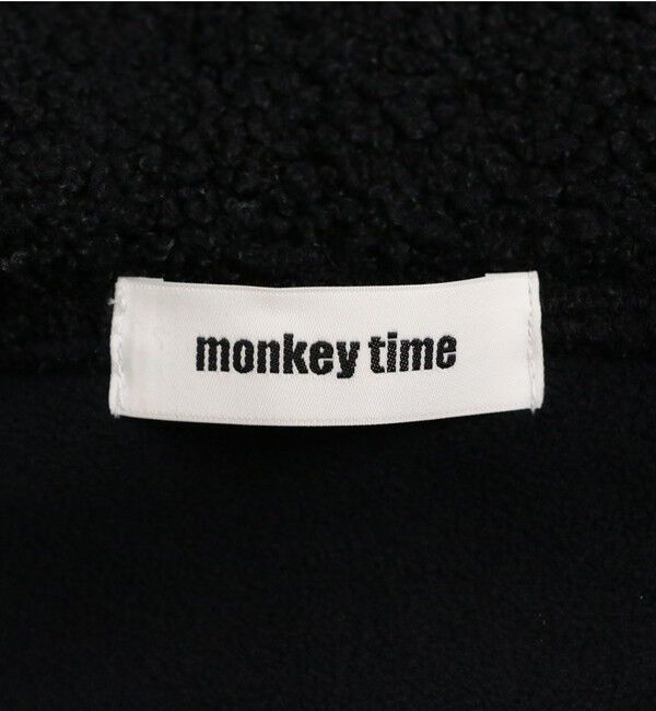 MONKEY TIME「ボアフリース フルジップ フーディー」|カーディガン|