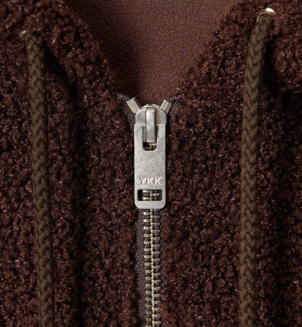 MONKEY TIME「ボアフリース フルジップ フーディー」|カーディガン|