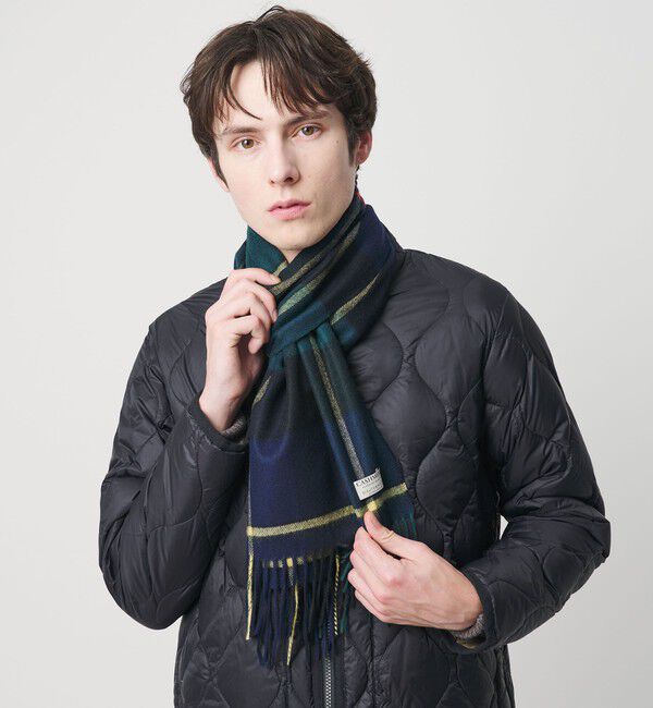BEAUTY&YOUTH UNITED ARROWS「カシミヤ チェック マフラー」|マフラー|DK.GREEN