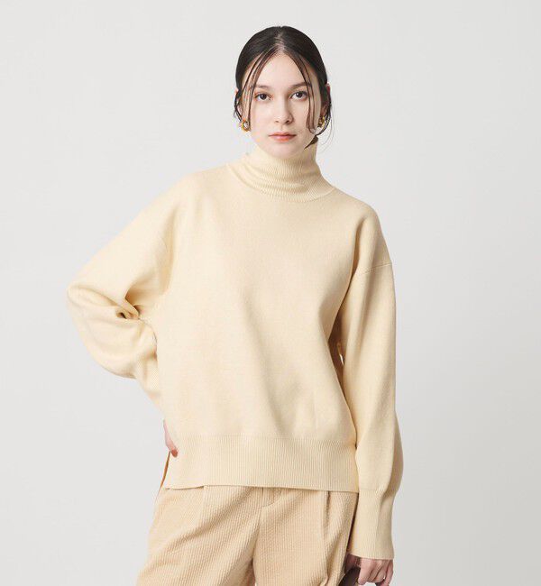 BEAUTY&YOUTH UNITED ARROWS「ミラノリブ タートルネック ニットプルオーバー ウォッシャブル」|ニット・セーター|OFF WHITE