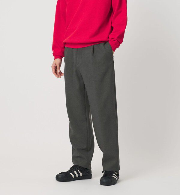 BEAUTY&YOUTH UNITED ARROWS「メランジ ダブルクロス 1プリーツ アジャスト パンツ NO.7」|チノ|