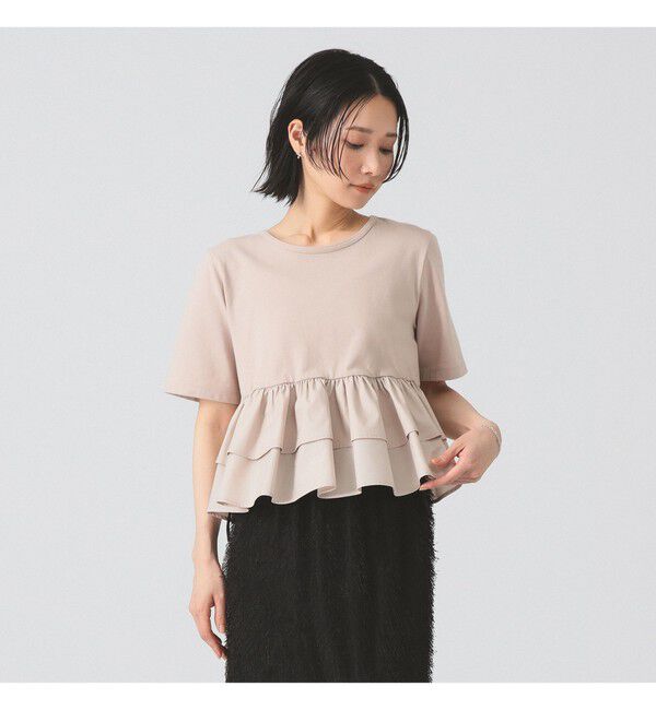 Ray BEAMS 「ティアード キリカエ クルーネック Tシャツ」|Tシャツ・カットソー|