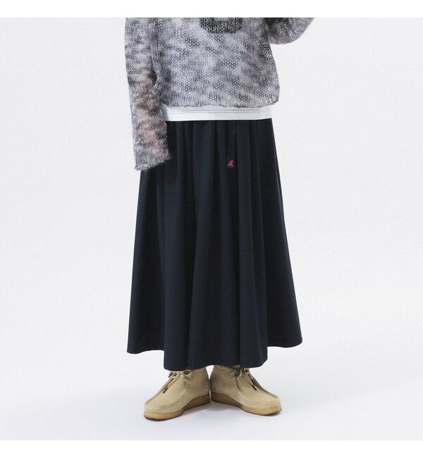 BEAMSBOY「【別注】Gramicci  / ギャバ ロングスカート」|スカート|NAVY