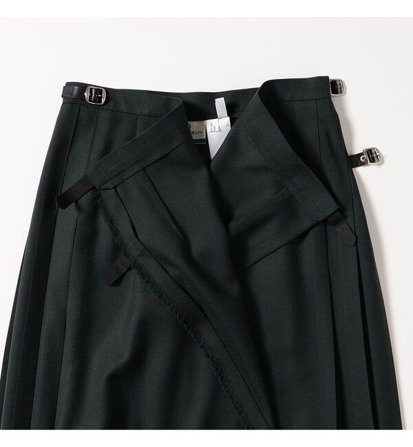 Demi-Luxe BEAMS 「O&rsquo;NEIL OF DUBLIN / ウール ナローベルト キルトスカート」|スカート|