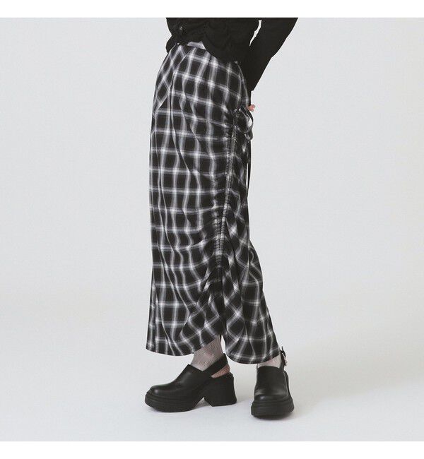 Ray BEAMS 「チェック シャーリング タイトスカート」|タイト|