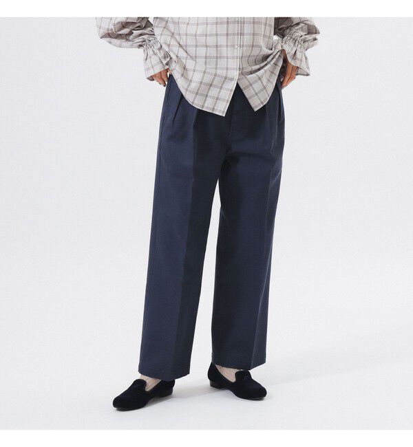 BEAMSBOY「【別注】Dickies / 2プリーツ パンツ」|チノ|NAVY