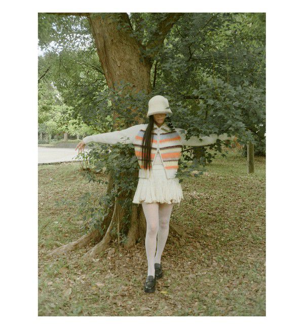 Ray BEAMS 「【別注】BOUSSOLE / ボーダージップ ニット カーディガン」|ニット・セーター|