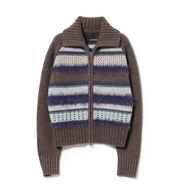 Ray BEAMS 「【別注】BOUSSOLE / ボーダージップ ニット カーディガン」|ニット・セーター|