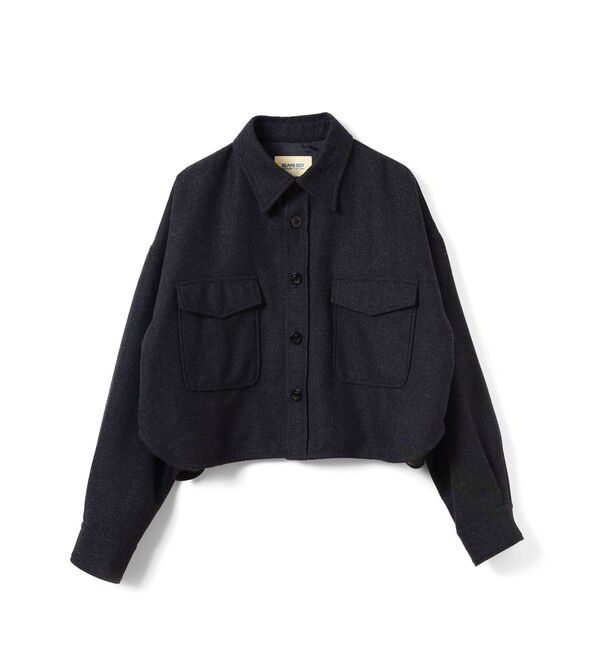 BEAMSBOY「ショート ヘリンボーン CPO ジャケット」|ブルゾン・スタジャン|