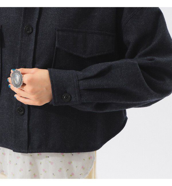 BEAMSBOY「ショート ヘリンボーン CPO ジャケット」|ブルゾン・スタジャン|