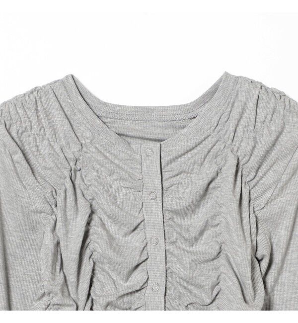 Ray BEAMS 「リブ シャーリング カーディガン」|カーディガン|