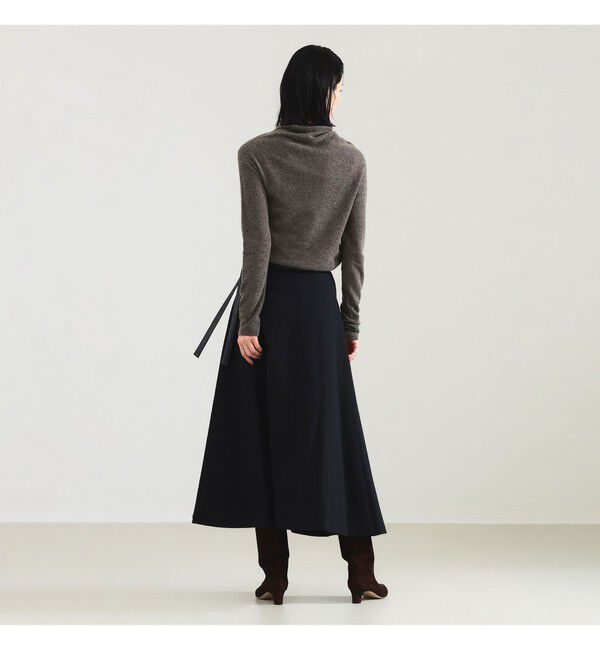 Demi-Luxe BEAMS 「AK+1 / 片畦 アシメトリーネック プルオーバー」|ニット・セーター|