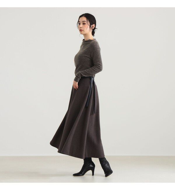 Demi-Luxe BEAMS 「AK+1 / 片畦 アシメトリーネック プルオーバー」|ニット・セーター|