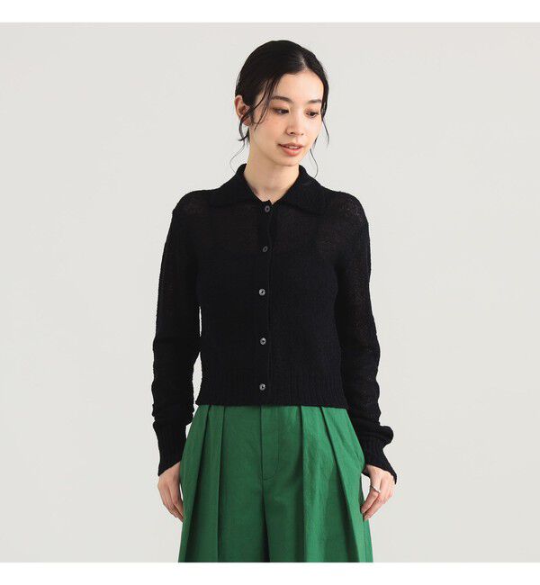 Demi-Luxe BEAMS 「AK+1 / ポロカラーショート カーディガン」|ニット・セーター|